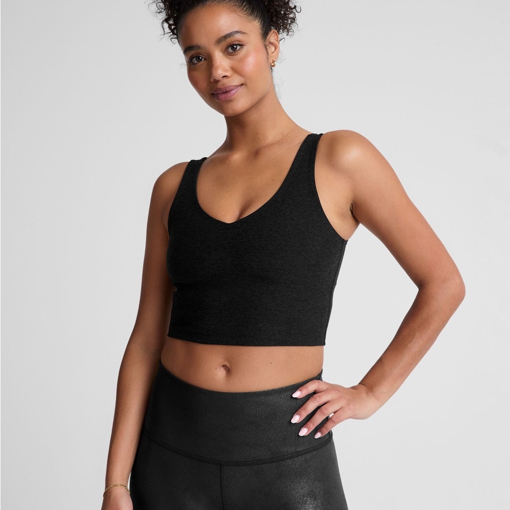 Beyond Yoga Black Cropped Top Small